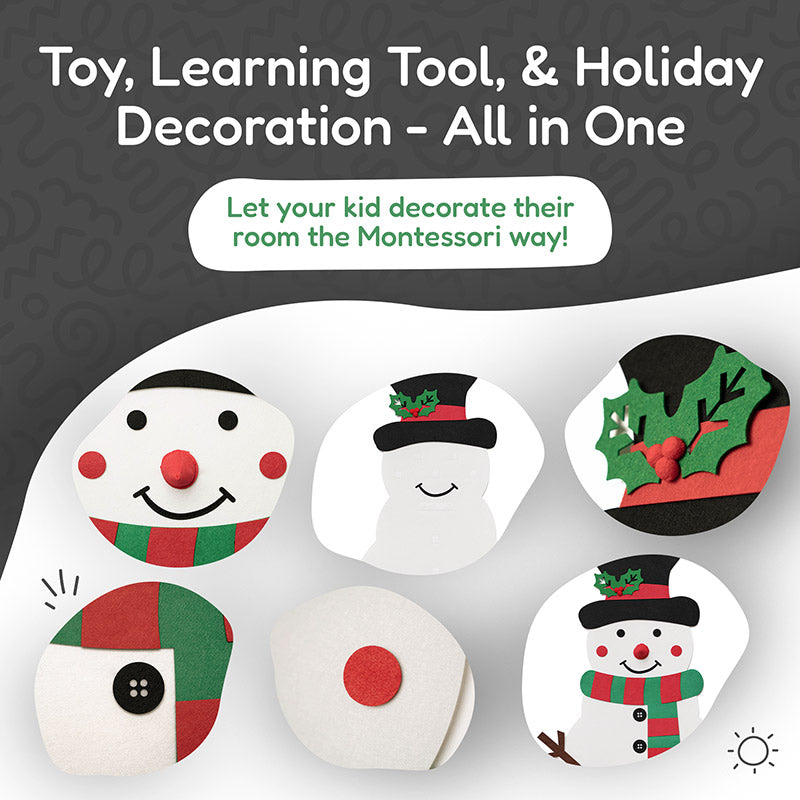 Felt Snowman Decoration with Removable Accessories