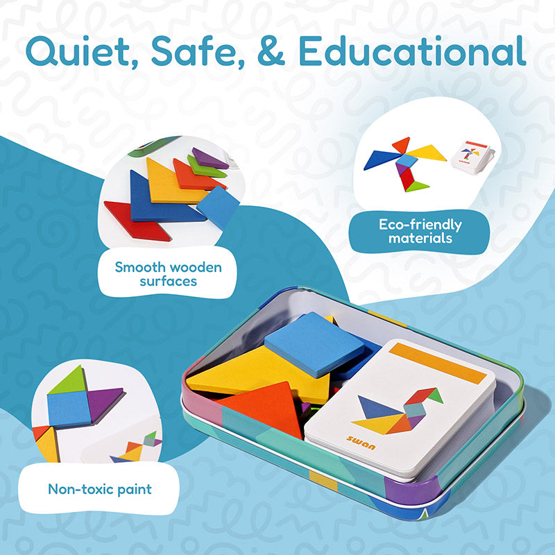 Tangram Puzzle Game with 50 Challenge Cards