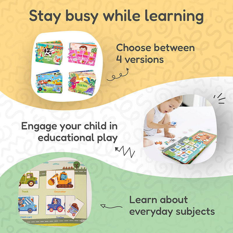 Busy Book for Toddlers with Farm Animals and Learning Activities