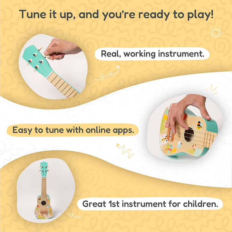 Children's Ukulele with Colorful Animal Design