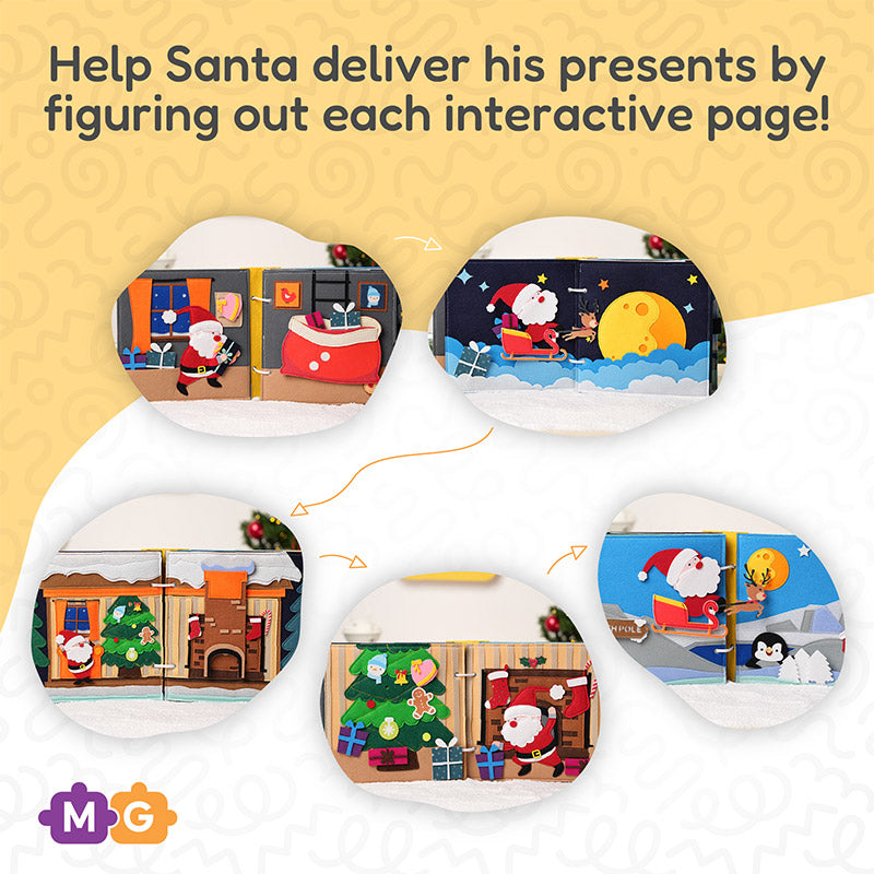 Christmas Quiet Book with Interactive Felt Pages