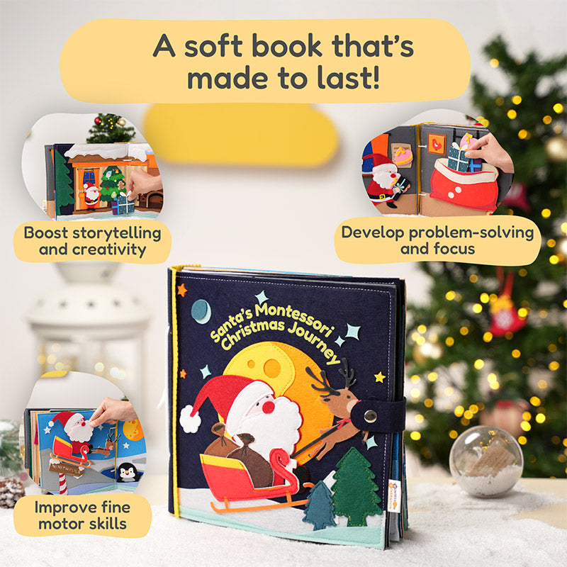 Christmas Quiet Book with Interactive Felt Pages
