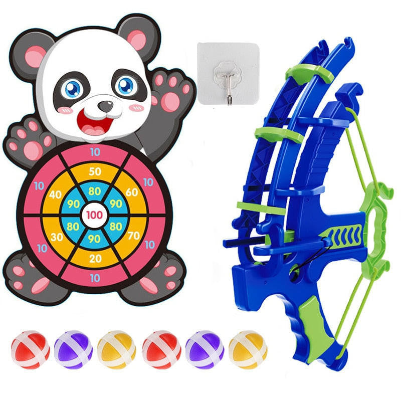 Sticky Ball Dart Set with Dinosaur Target and Bow