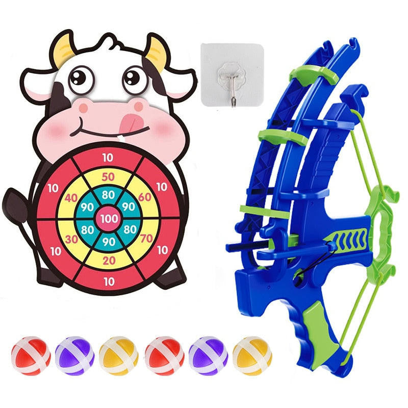 Sticky Ball Dart Set with Dinosaur Target and Bow