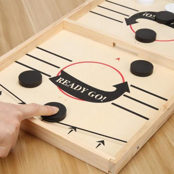 Wooden Slingshot Game with Elastic for Two Players