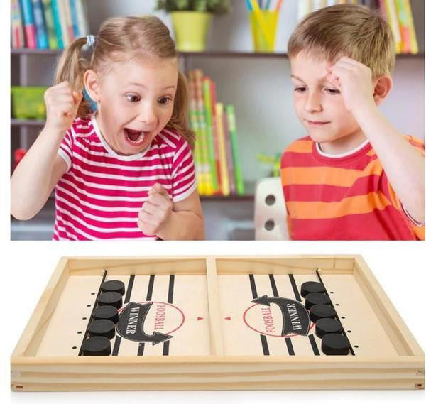 Wooden Slingshot Game with Elastic for Two Players