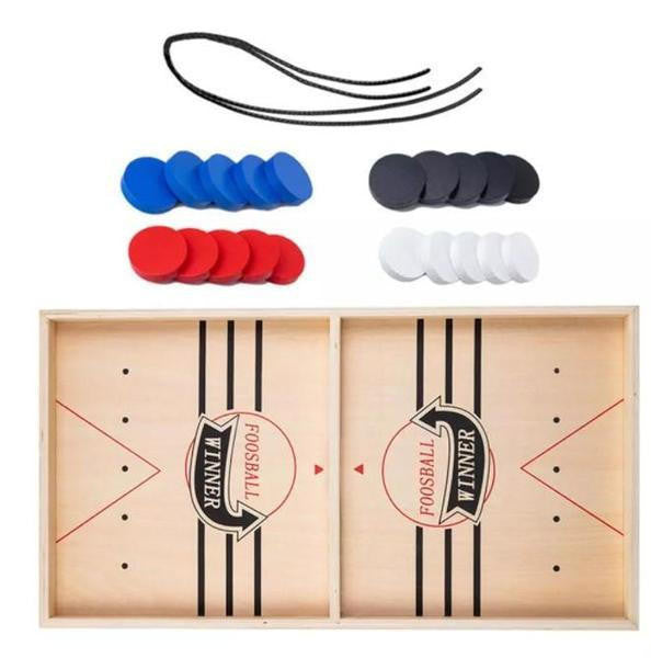 Wooden Slingshot Game with Elastic for Two Players
