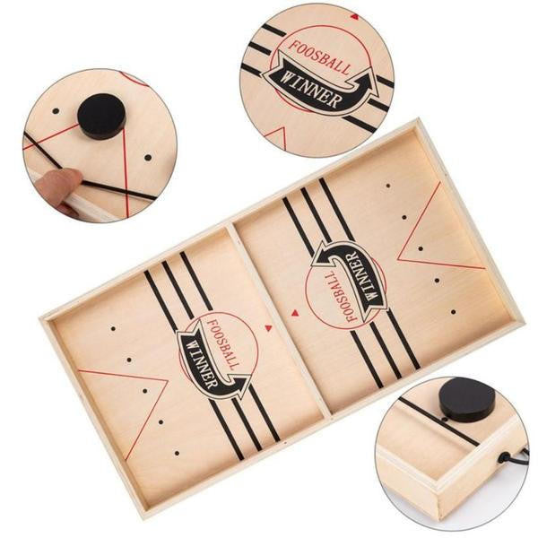 Wooden Slingshot Game with Elastic for Two Players