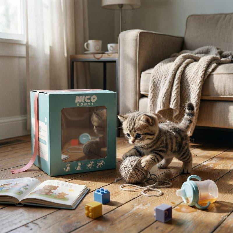 Interactive Plush Cat Toy with Walking and Meowing Actions