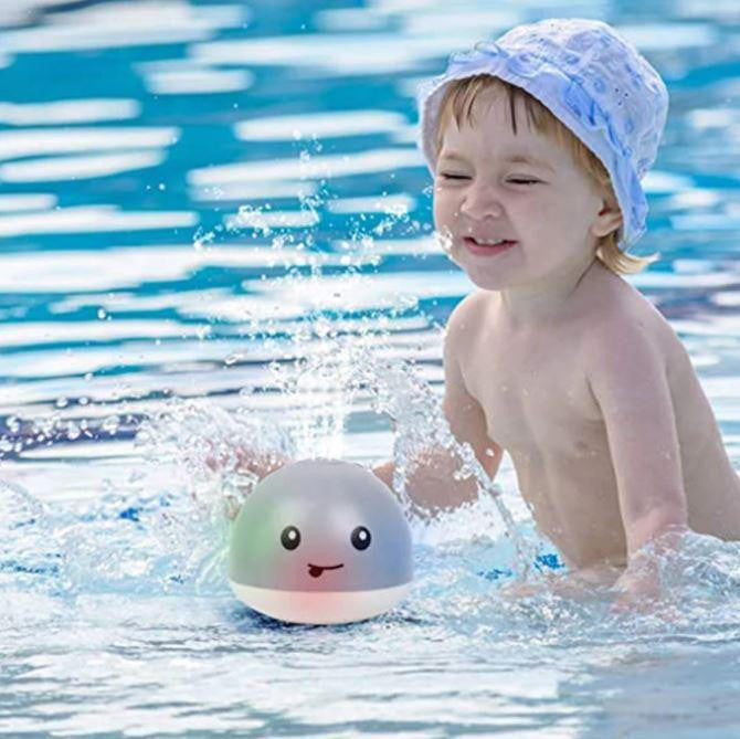 Whale Bath Toy with Water Spray and LED Lights