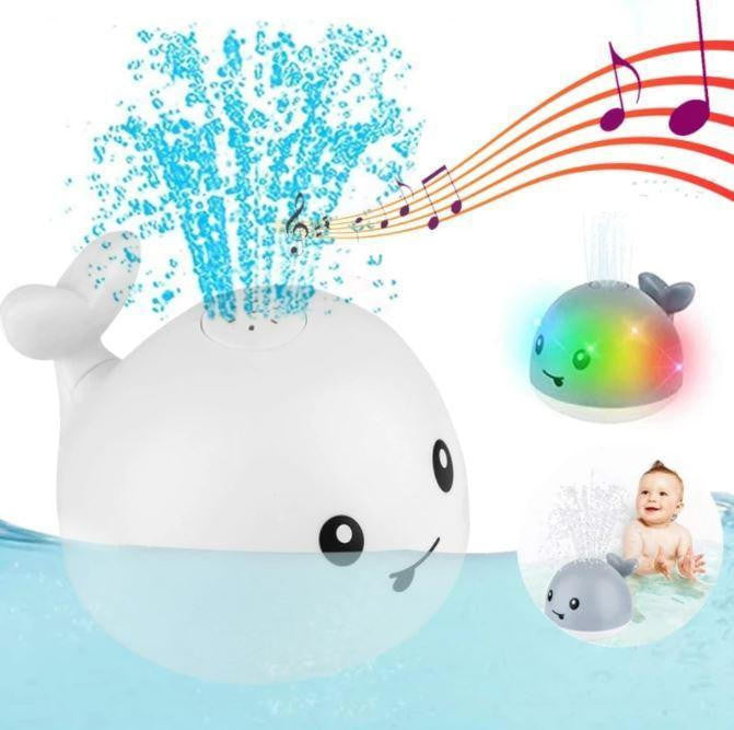 Whale Bath Toy with Water Spray and LED Lights