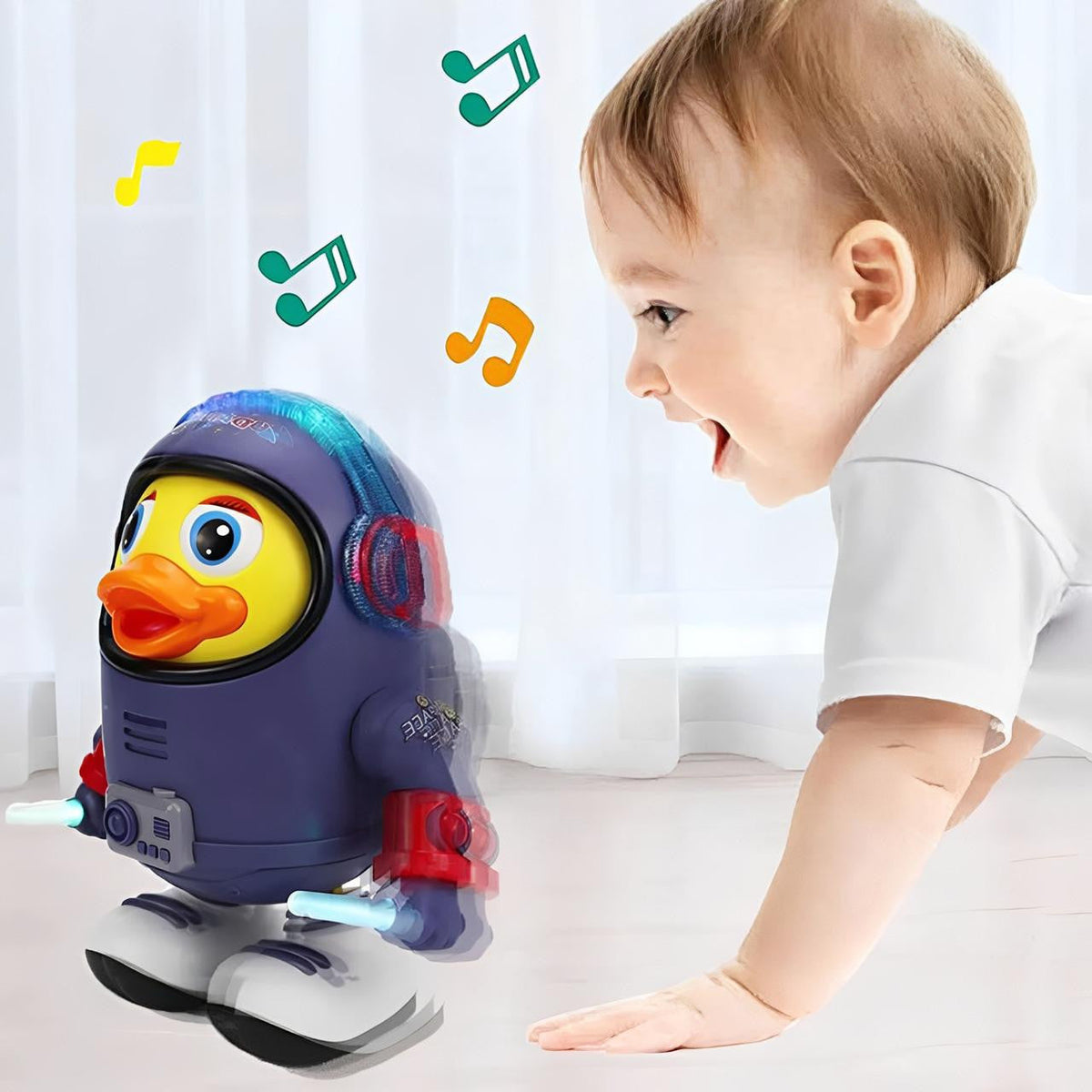 Musical Dancing Toy, Astronaut Duck with Lights