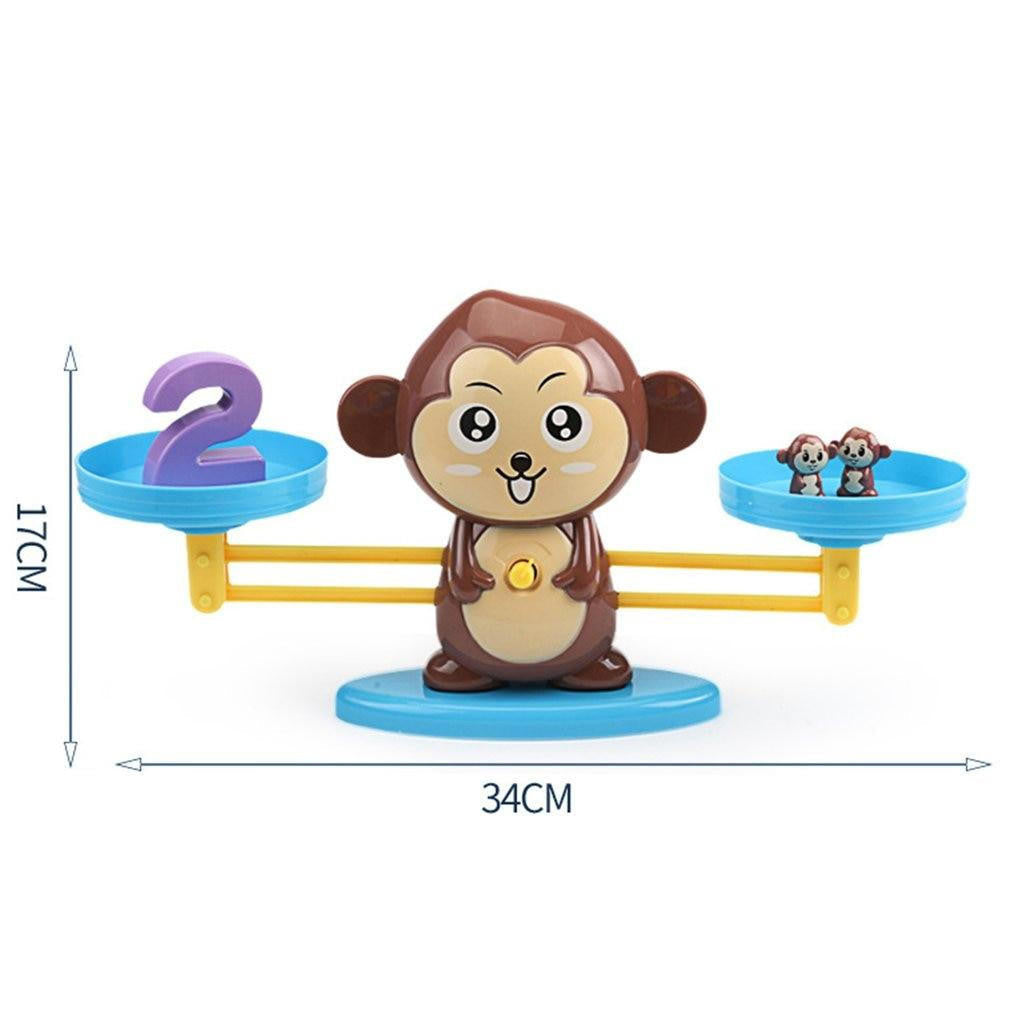 Math Balance Toy with Monkey Scale and Counting Game