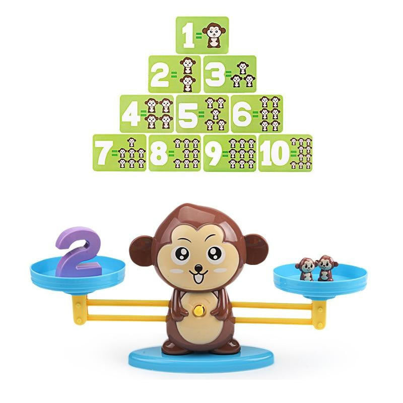 Math Balance Toy with Monkey Scale and Counting Game