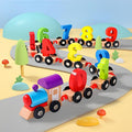 Wooden Number Train with Magnetic Connectors