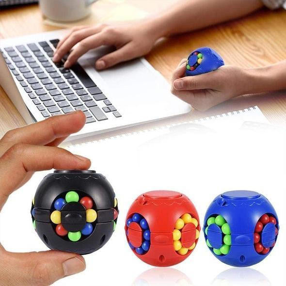 Fidget Puzzle Ball with Rotating Colored Beads