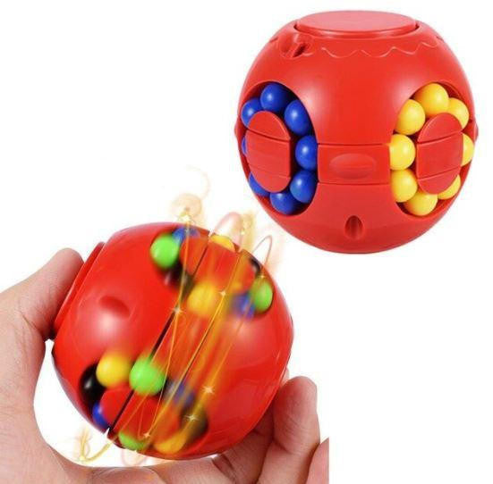 Fidget Puzzle Ball with Rotating Colored Beads