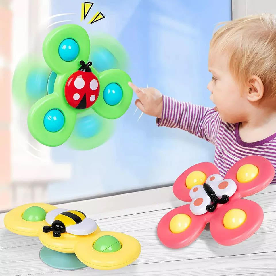 Suction Spinner Toy with Animal Designs for Babies