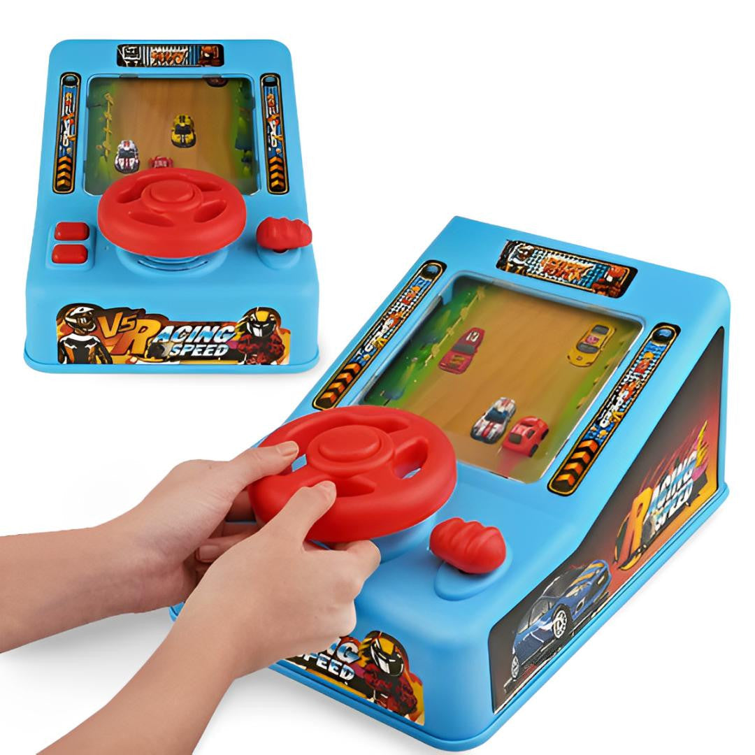 Racing Game Console Toy with Steering Wheel and Sounds