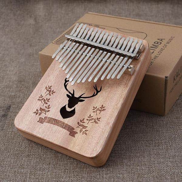 Kalimba 17 Keys Thumb Piano in Mahogany Wood