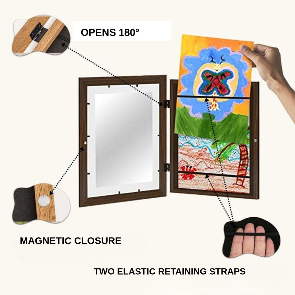 Kids Artwork Frame with Storage for 200 Drawings