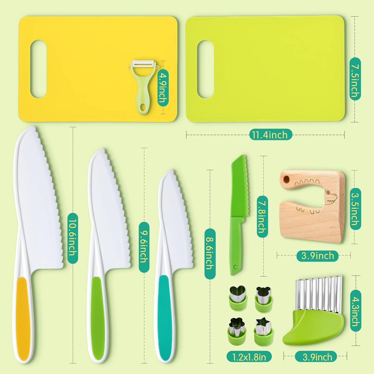 Little Chef Montessori Kitchen Set, Learn To Cook, 19 Pieces