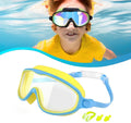 Kids Swim Goggles with Clip-On Nose Bridge and Anti-Fog