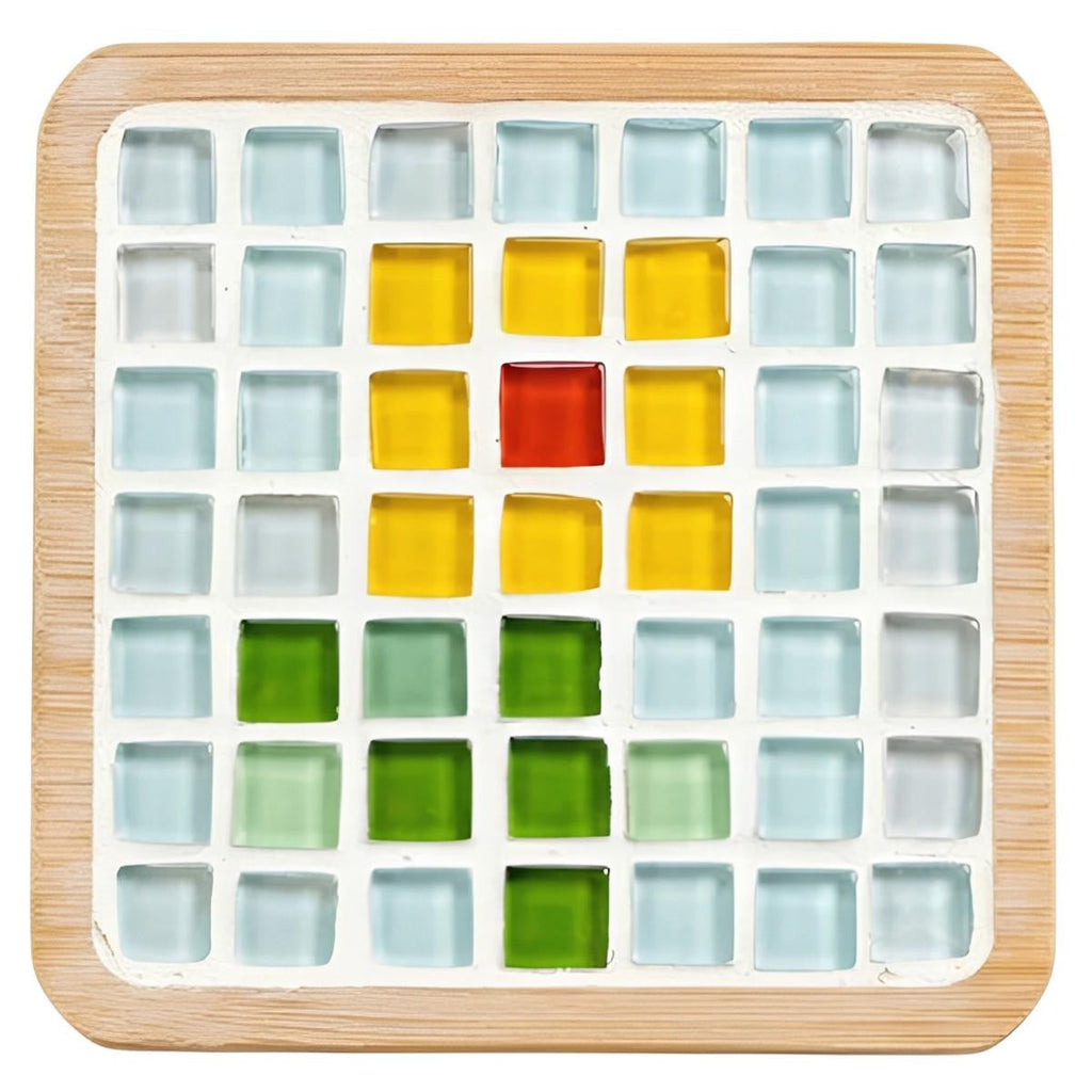Mosaic Craft Kit for Coasters with Colorful Glass Tiles
