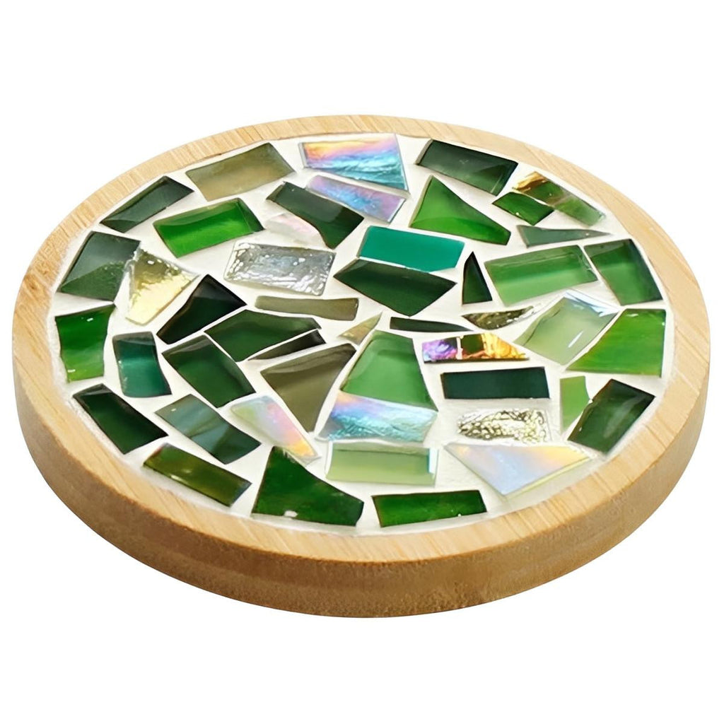 Mosaic Craft Kit for Coasters with Colorful Glass Tiles