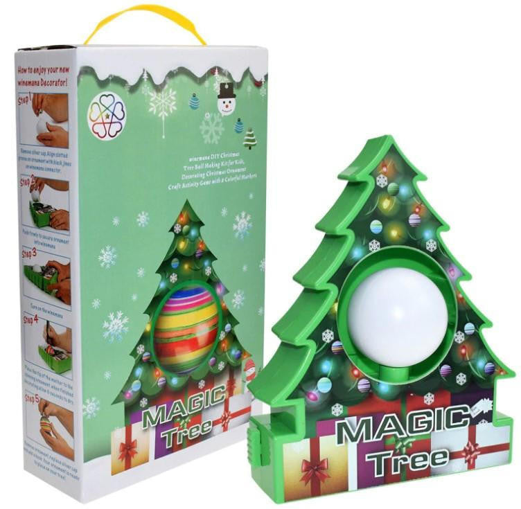 Christmas Ornament Craft Kit with Spinning Tree and Markers