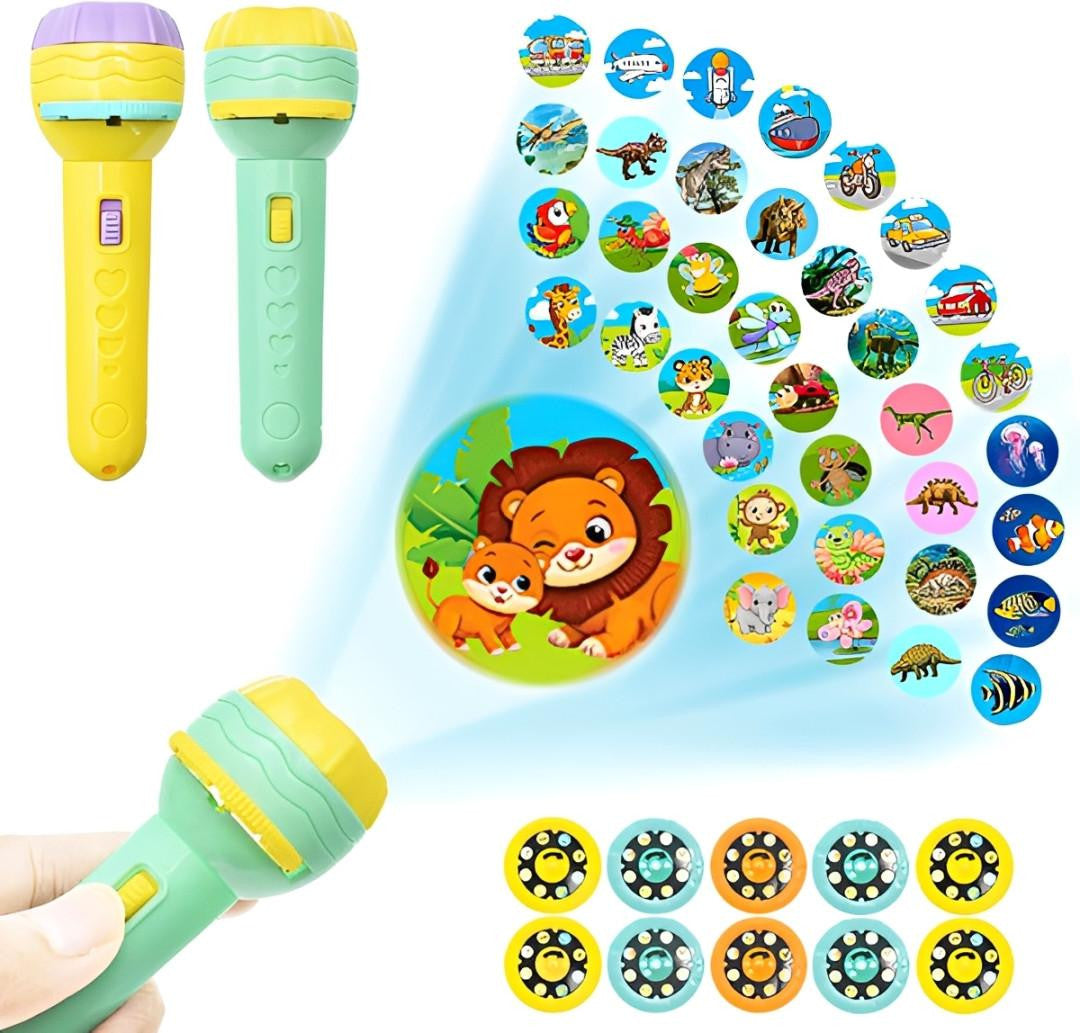 Projector Flashlight for Kids with Animal Slides