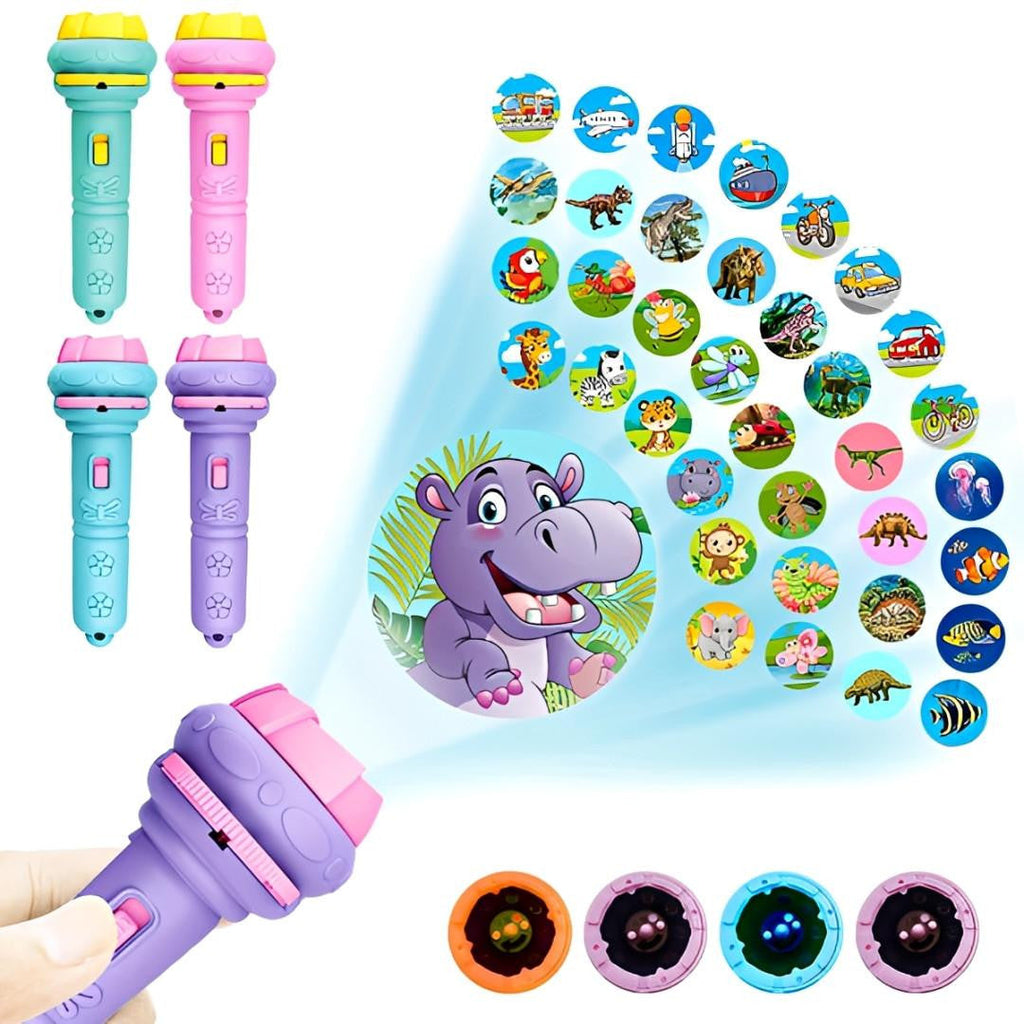 Projector Flashlight for Kids with Animal Slides