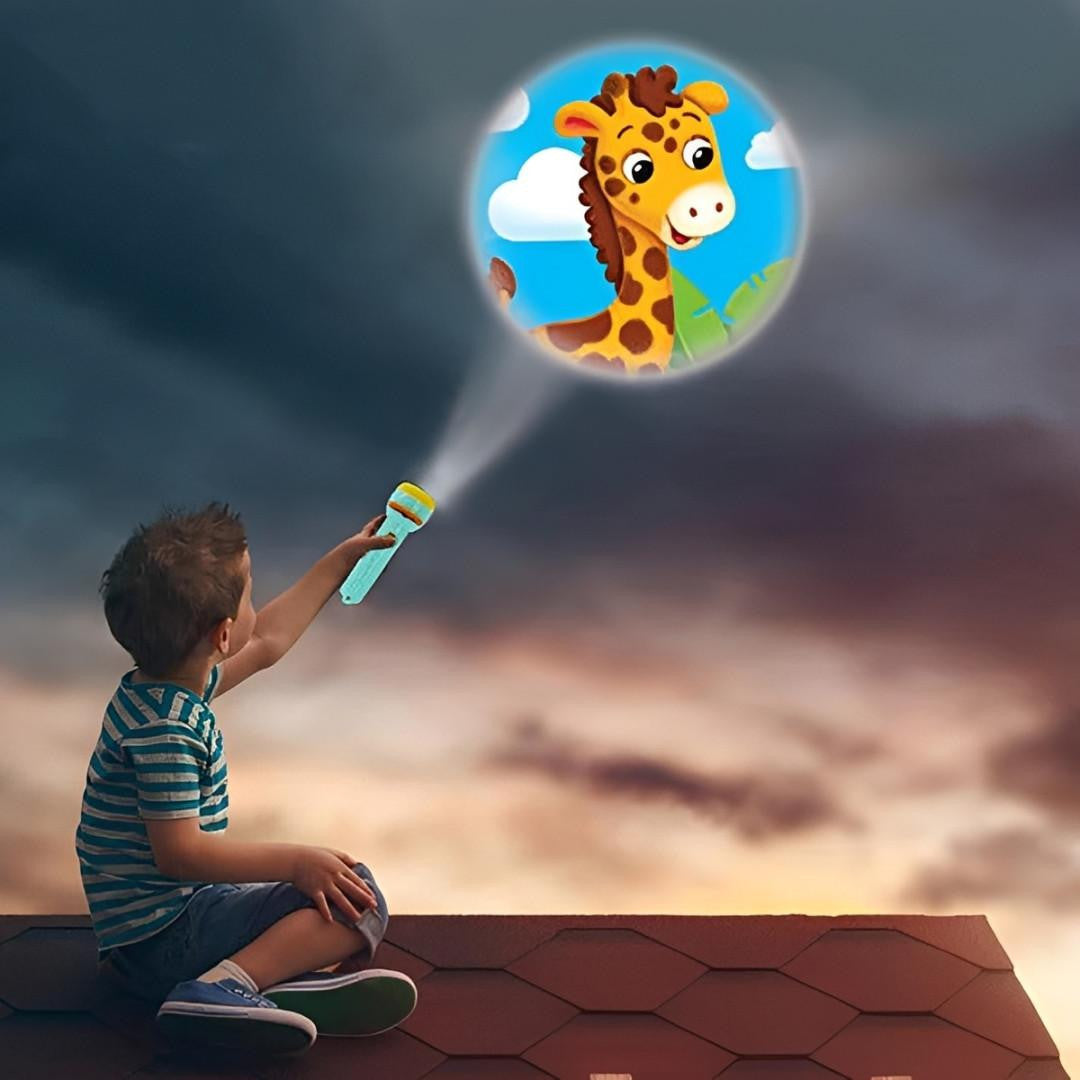 Projector Flashlight for Kids with Animal Slides