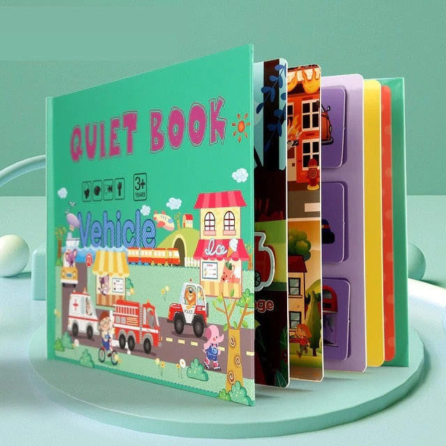 Activity Book Toddlers with Reusable Stickers and Themes