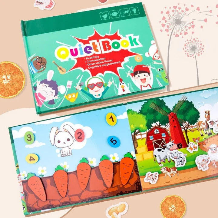 Activity Book Toddlers with Reusable Stickers and Themes