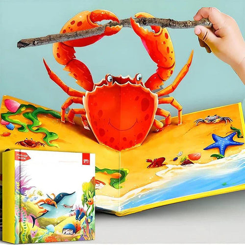 3D Pop-Up Book with Animals for Children