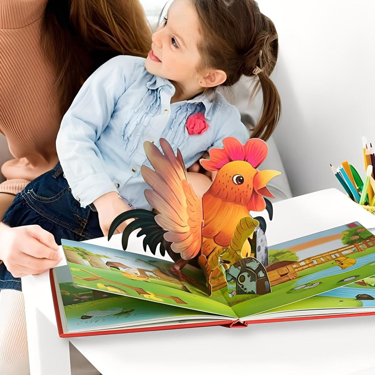 3D Pop-Up Book with Animals for Children