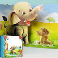 3D Pop-Up Book with Animals for Children
