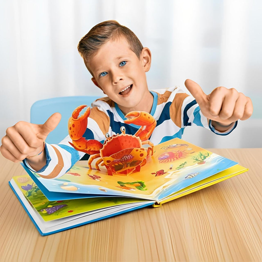 3D Pop-Up Book with Animals for Children