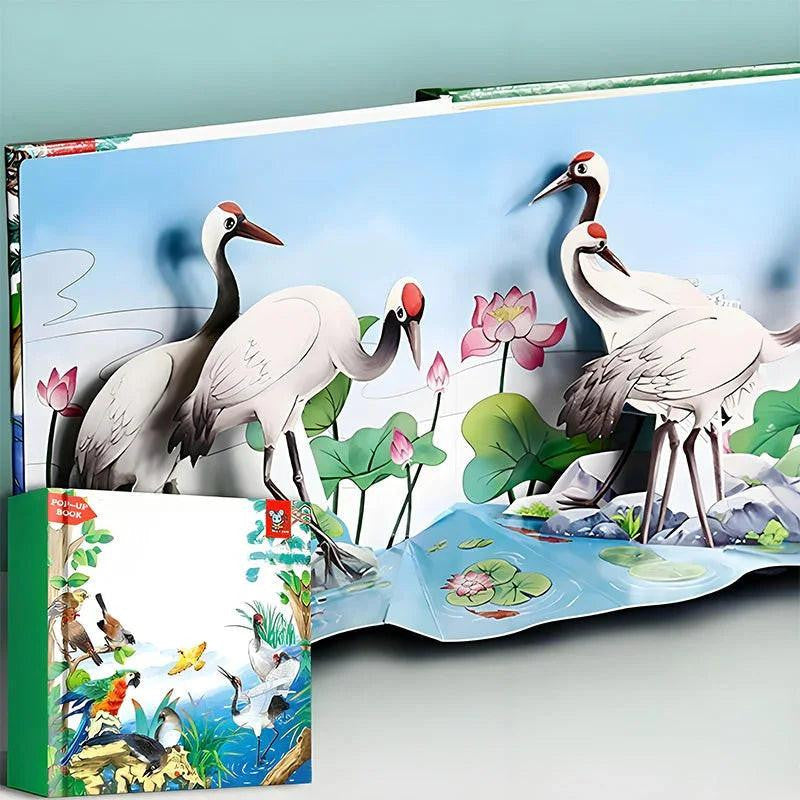 3D Pop-Up Book with Animals for Children