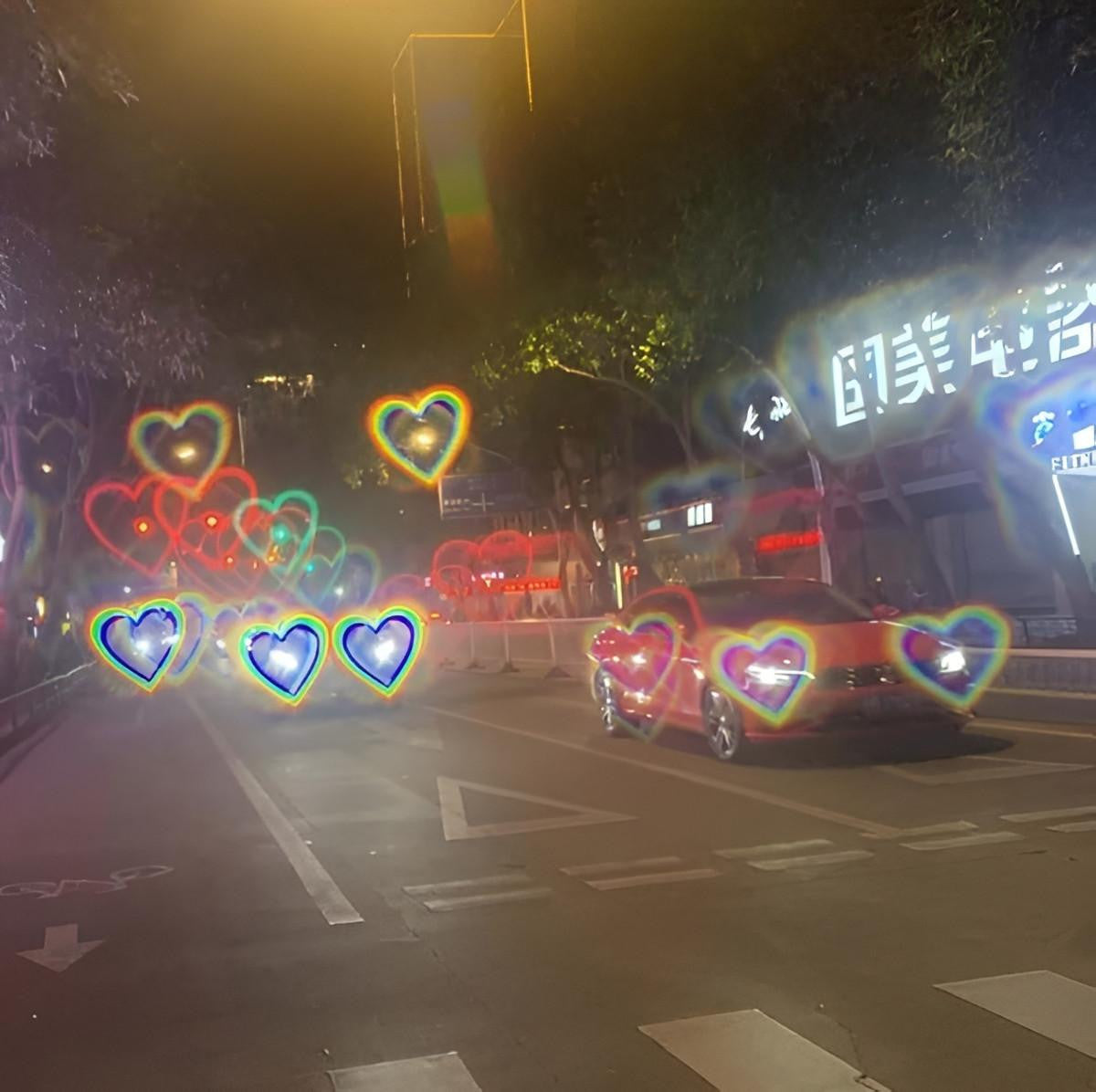 Diffraction Heart Glasses with Light Effect for Events