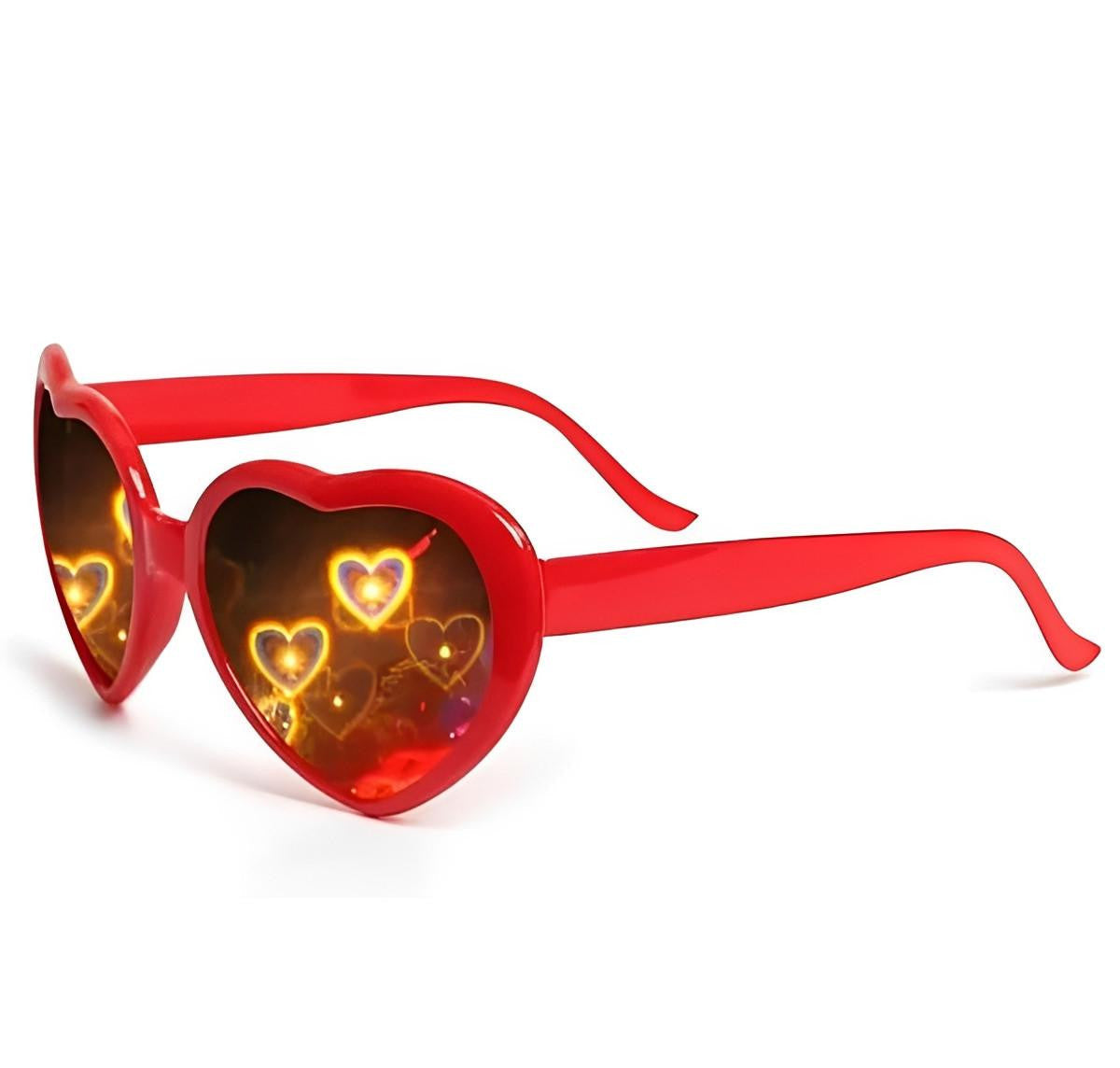 Diffraction Heart Glasses with Light Effect for Events