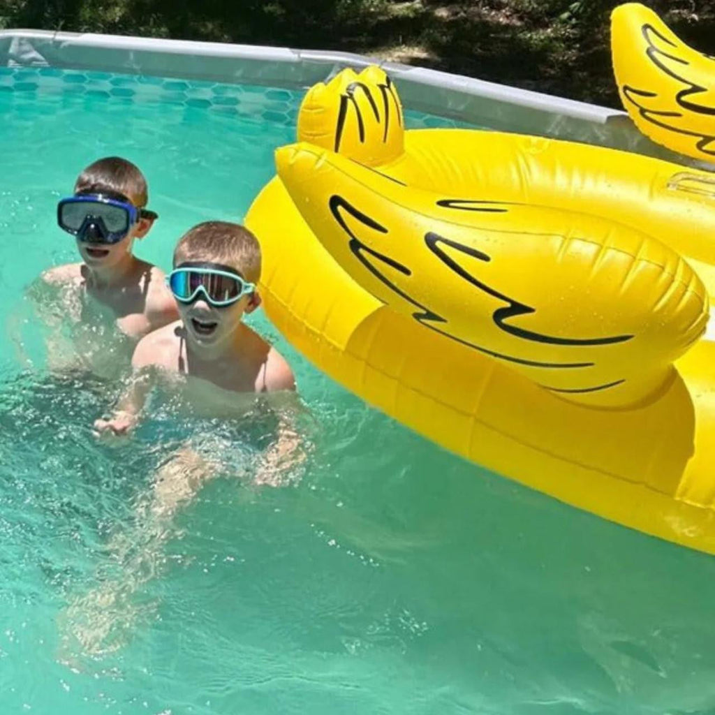 Kids Swim Goggles with Clip-On Nose Bridge and Anti-Fog