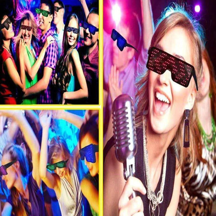 LED Party Glasses with Customizable Light Patterns