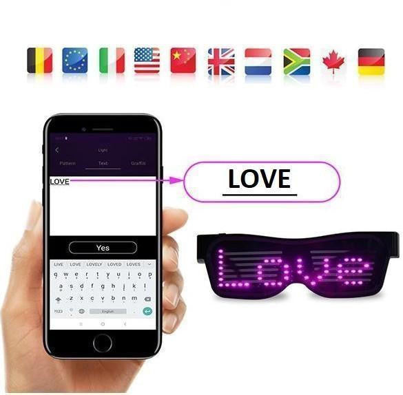 LED Party Glasses with Customizable Light Patterns