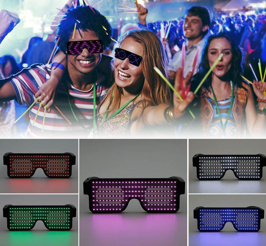 LED Party Glasses with Customizable Light Patterns