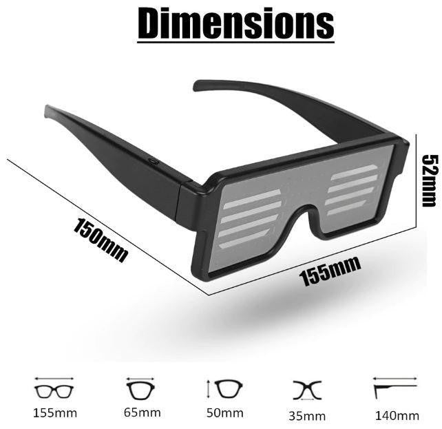 LED Party Glasses with Customizable Light Patterns