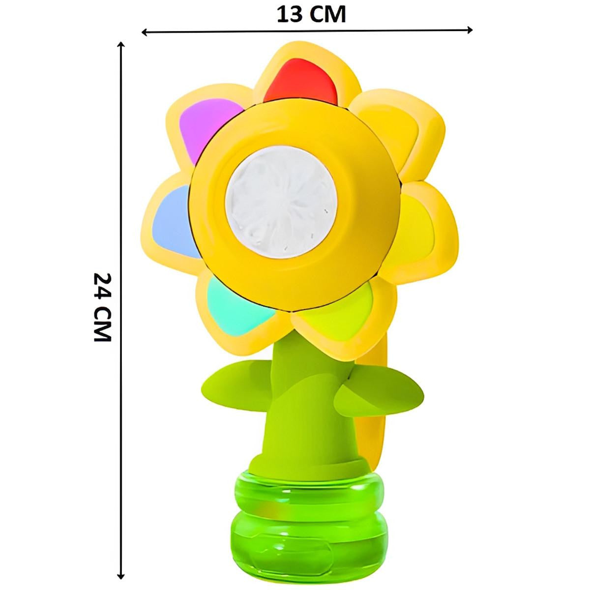 Bubble Machine Toy Flower Design with Automatic Rotation