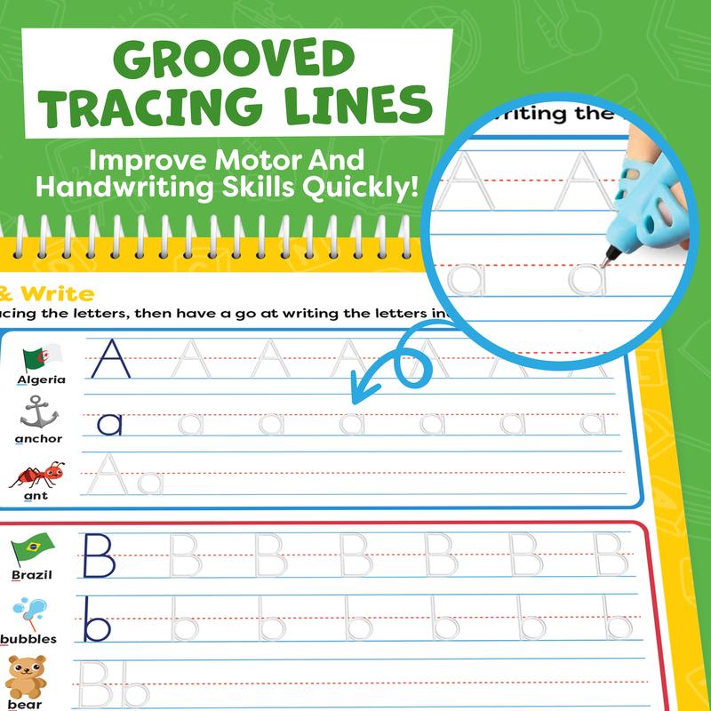 Magic Handwriting Practice Books, 5-Book Grooved Set