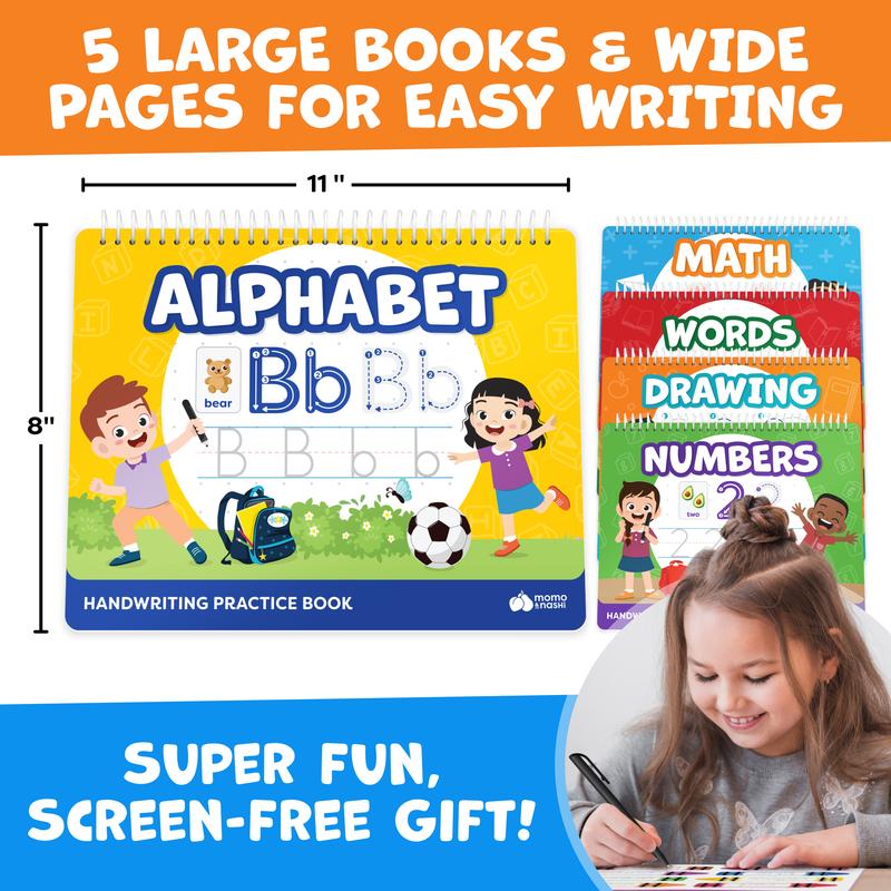 Magic Handwriting Practice Books, 5-Book Grooved Set
